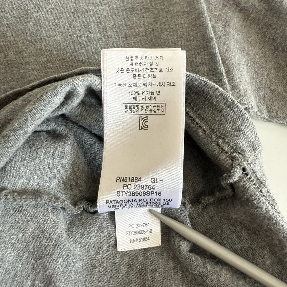 Patagonia Gray Short Sleeve Tee Classic Crew Neck - Picture 8 of 11